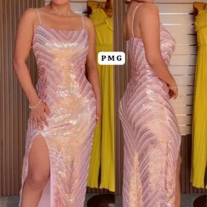 Bello Vestido de lentejuelas Largo🥰.👍