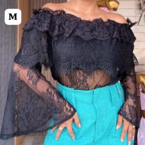 Bella Manga Larga de encaje🤗