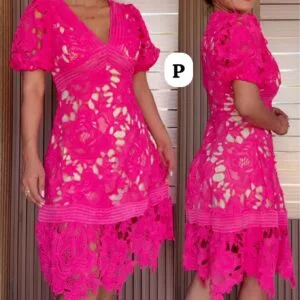 Bello Vestido Corto de encaje🤩.