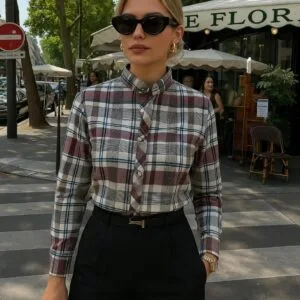 Hermosa manga larga a cuadros🤩.