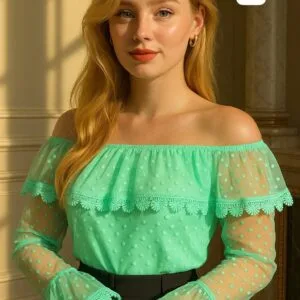 Bella manga larga😍.