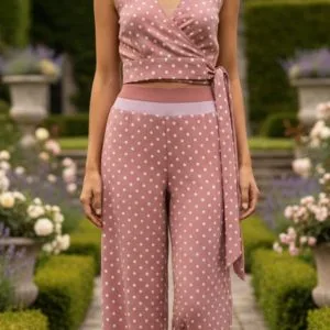 Bello conjunto motas con pantalona❤.