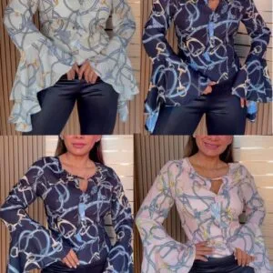 Bella Manga Larga Estampada.