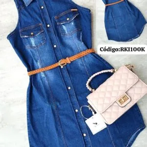 Bello Vestido Jeans Corto☀.