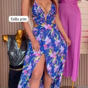 Hermoso Vestido Floreado con escote en la espalda😍.👍