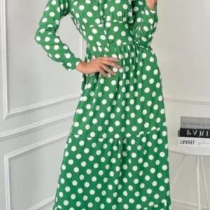 Bello Vestido Largo de Motas🥰.👍