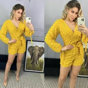 Hermoso Enterizo Corto con mangas largas💘.👍