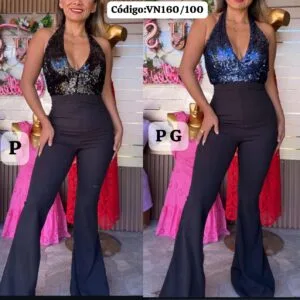 Hermoso Enterizo largo con lentejuela🤔.👍