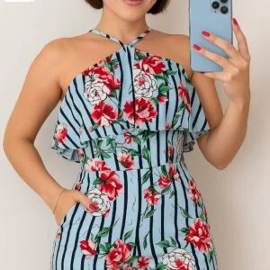 Hermoso Enterizo corto Estampado de Flores😎.👍