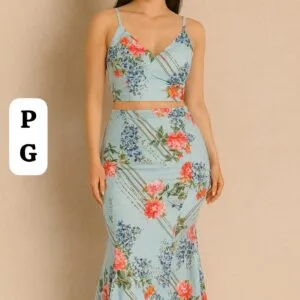 Bello Conjunto con Falda Larga🥰.👍