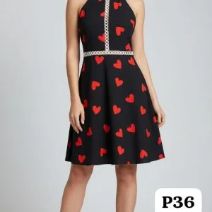 Hermoso Vestido corto Estampa de Corazones😍.