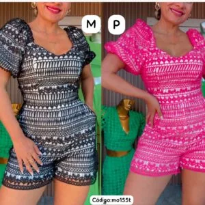 Hermoso Enterizo corto de Encaje🌟.👍