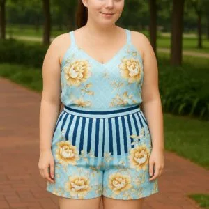 Hermoso Enterizo Corto Talla Especial😘.👍