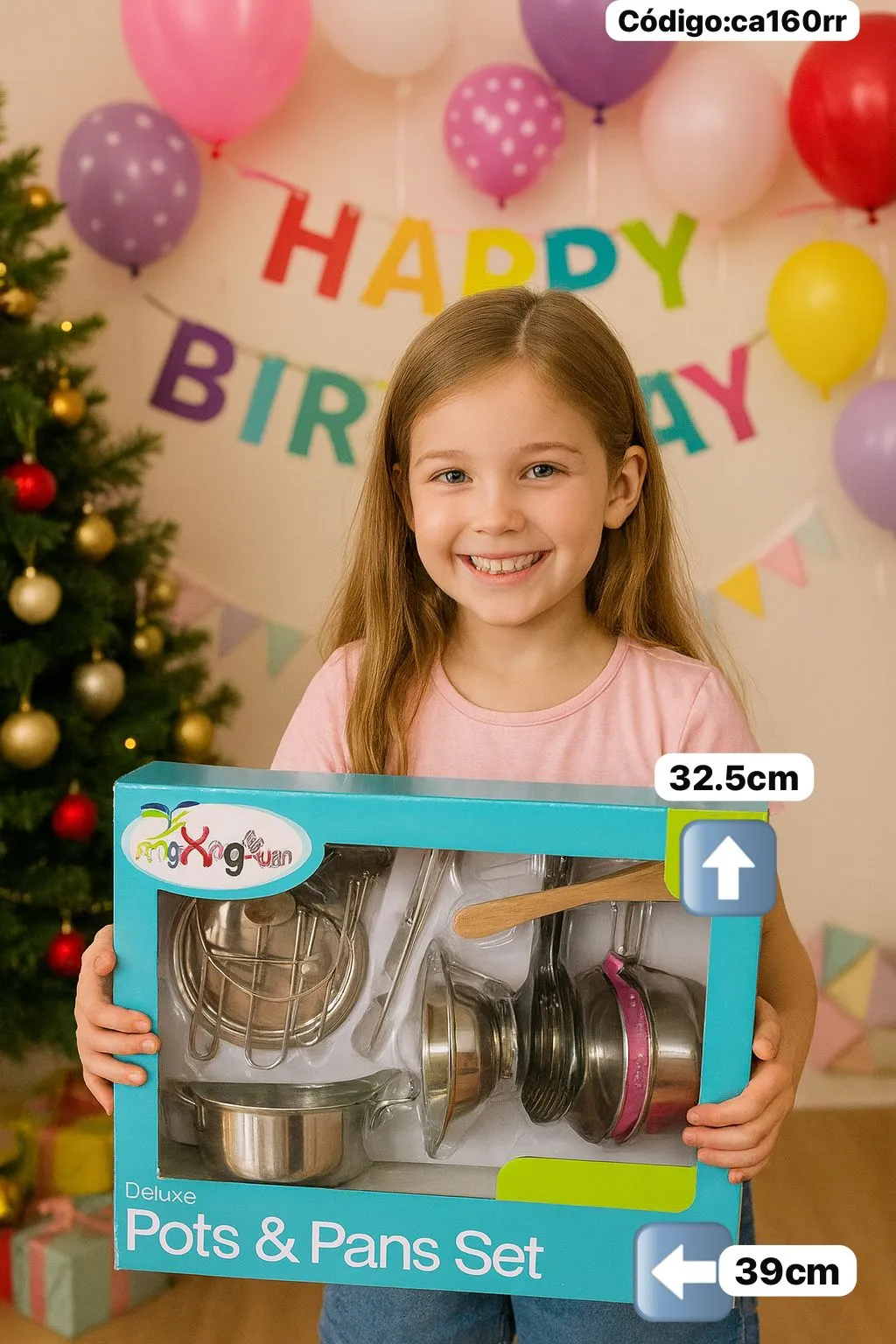Set de Cocina Infantil Deluxe con Ollas y Utensilios Reales😋⭐.