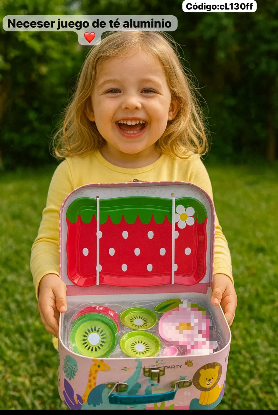 Bello set de Té Metálico Frutillita✨⭐