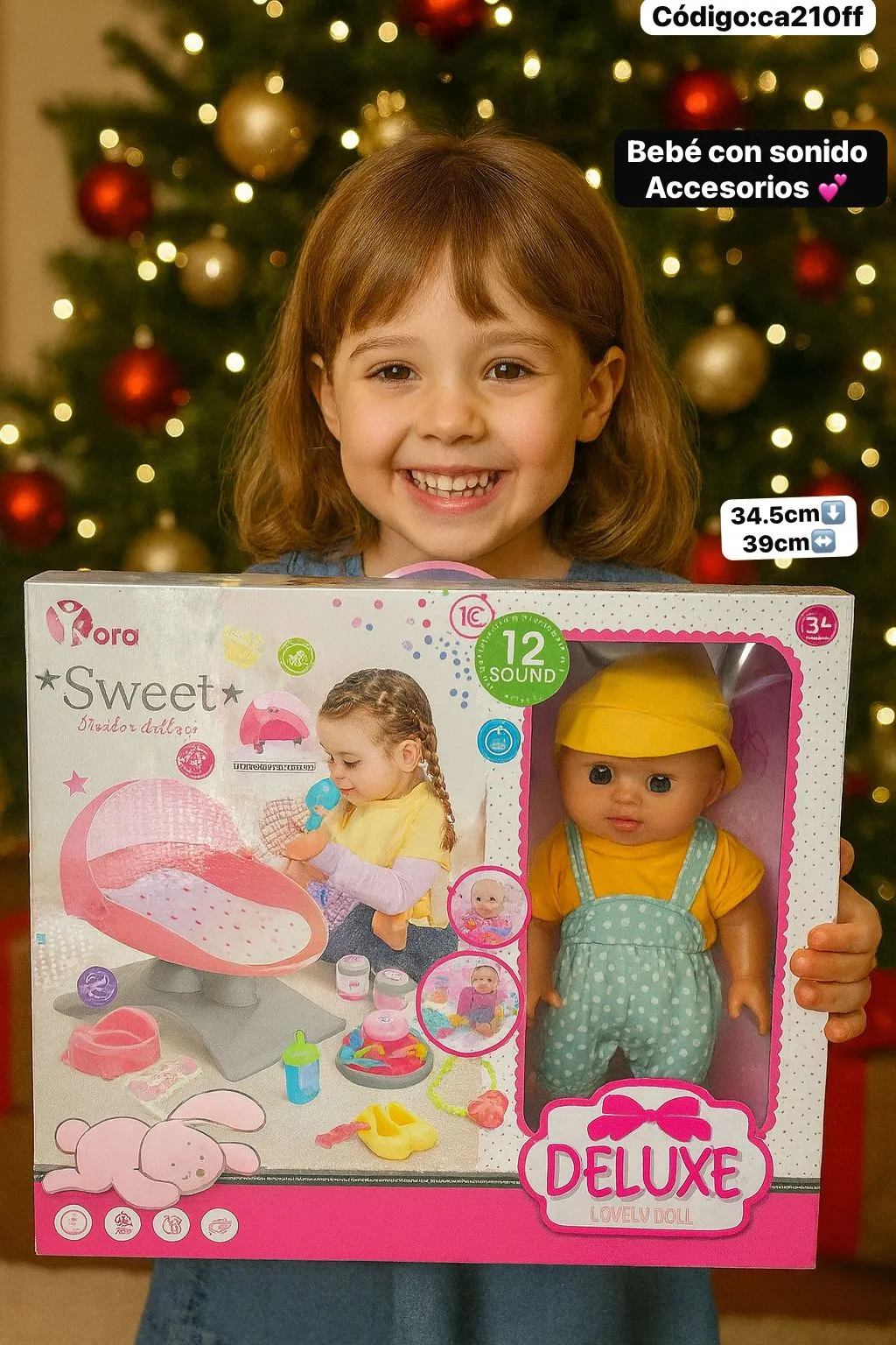 Bebé Deluxe Mesedora con Sonido y Accesorios🍶⭐. - Imagen 3