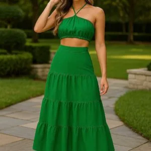 Hermoso Conjunto con Falda Larga😎.👍