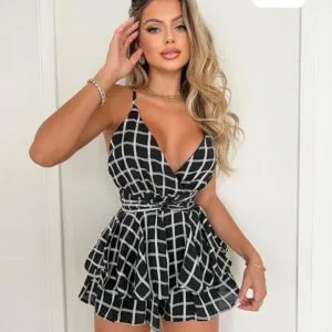 Hermoso Enterizo corto a Cuadros💝.👍