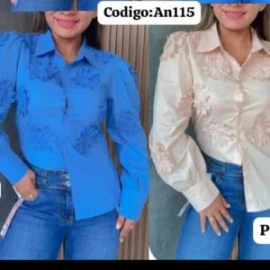 Hermosa Camisa Manga Larga con Flores💐.