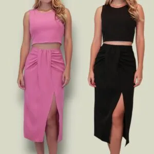 Hermoso Conjunto con Falda Larga😍.