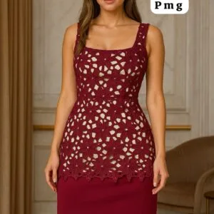 Hermoso Vestido Corto de Encaje🥰.👍