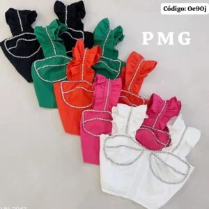 Hermosa Blusa con Pedrería💐.