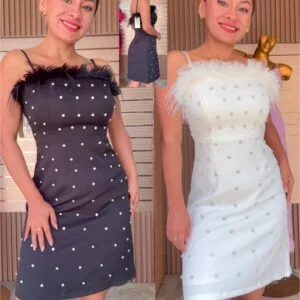 Hermoso Vestido Corto con Piedreria😍.👍