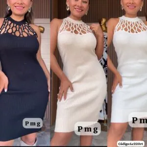 Hermoso Vestido Corto Piedreria en la parte de arriba🥰.👍