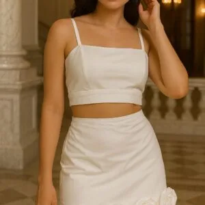 Hermoso Conjunto top y falda corta😚.👍