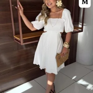 Hermoso Vestido Corto con manguita🥰👍.💋