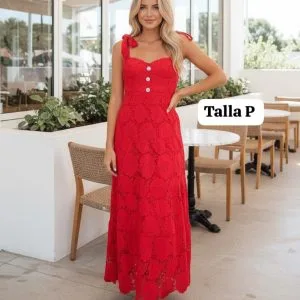 Hermoso Vestido Largo de Encaje🥰.👍