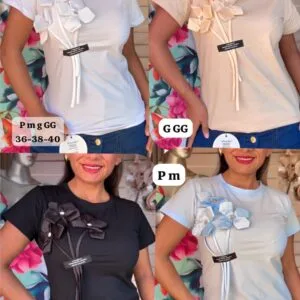 Hermosa Polera con detalles de flor🌷.