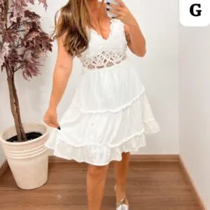 Hermoso Vestido Corto con Encaje🥰.👍