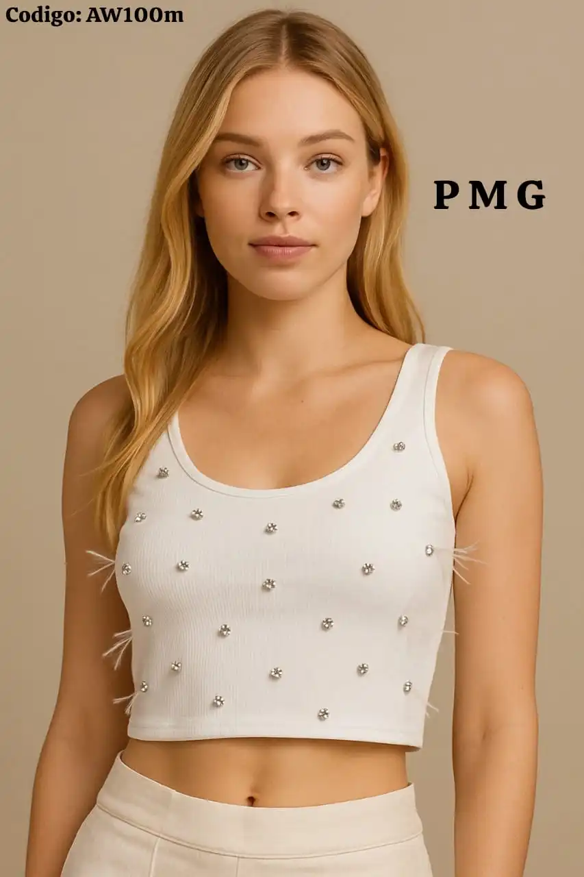 Hermosa Blusa con detalles de Piedras🤩💋.