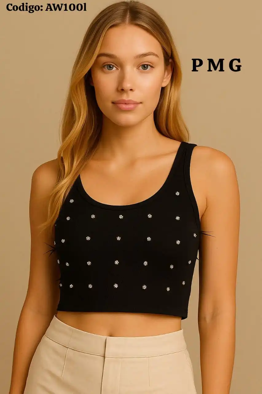 Hermosa Blusa con detalles de Piedras🤩💋. - Imagen 4