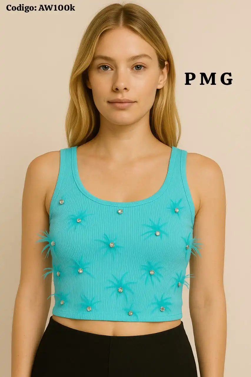 Hermosa Blusa con detalles de Piedras🤩💋. - Imagen 6