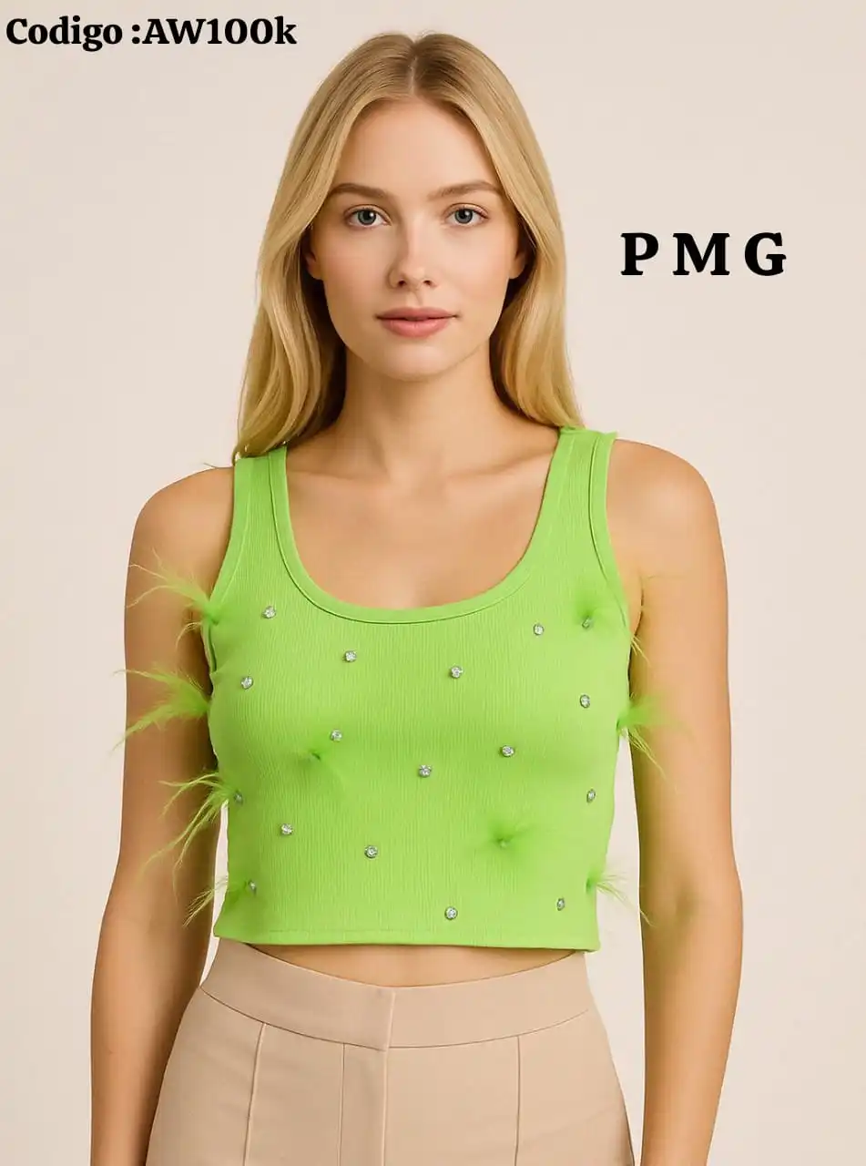 Hermosa Blusa con detalles de Piedras🤩💋. - Imagen 7