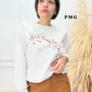 Hermosa Manga Larga Con Flor💐.