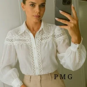 Hermosa Camisa con detalles de Encaje 😍.
