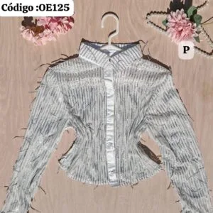 Camisa con Brillo Manga Larga🤗.