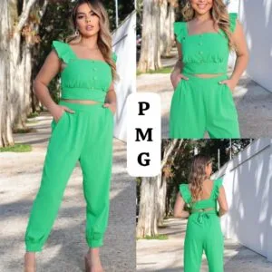 Hermoso Conjunto con Pantalona y Blusa😘.👍