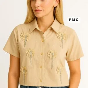 Hermosa Camisa Con Brillo y Flor😍.