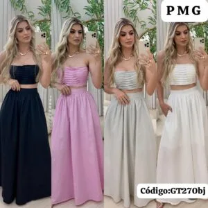 Hermoso Conjutno Falda Larga con Top💝.👍