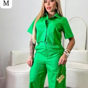 Hermoso Conjunto Pantalóna y Blusa con Manguita botones de corazón🥰.👍