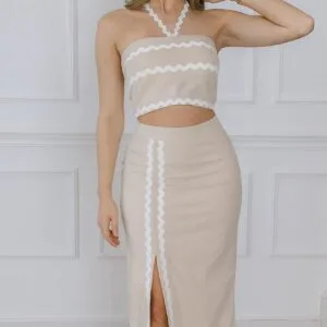 Hermoso Conjunto con Falda Larga y Top de tiro😎.👍💋