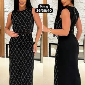 Hermoso Conjunto Falda Larga con Blusa🤩.👍