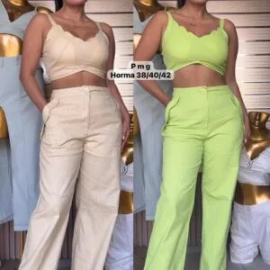 Hermoso Conjunto Pantalon y Top😘.👍