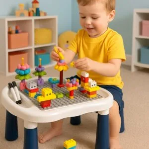 Mesa de Bloques 6 en 1 para Niños – Block Table 49 Piezas💎⭐.