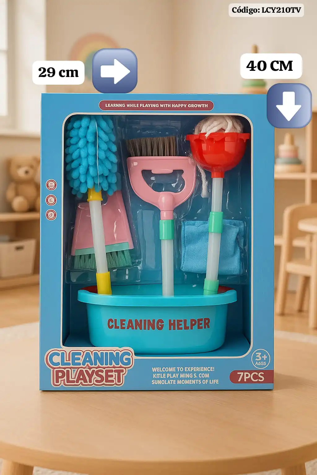 Set de Limpieza Infantil 7 Piezas – Cleaning Playset🎏⭐. - Imagen 2