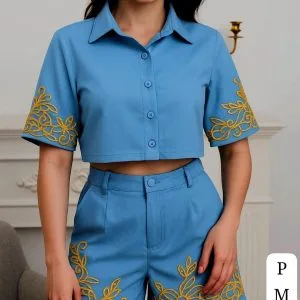 Hermoso Conjunto Short y Blusa😘.👍